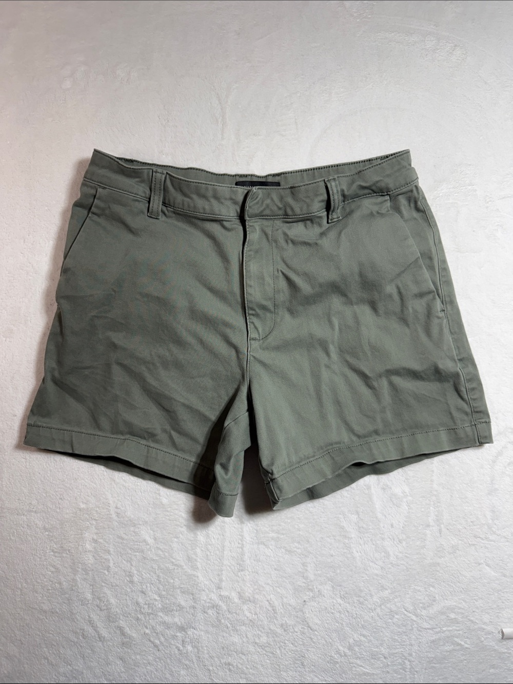 Banana Republic Sage Green Flat Front Cotton Shorts